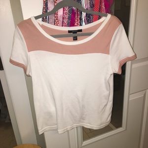 pink and white shirt